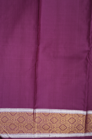 Kanchipuram Silk Saree In Plum Purple With Buttas