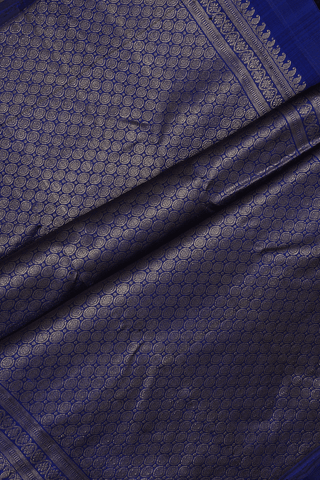 Zari Striped Design Purple Kanchipuram Silk Saree