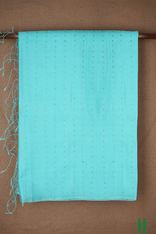 Allover Chamki Work Pastel Blue Tussar Silk Saree