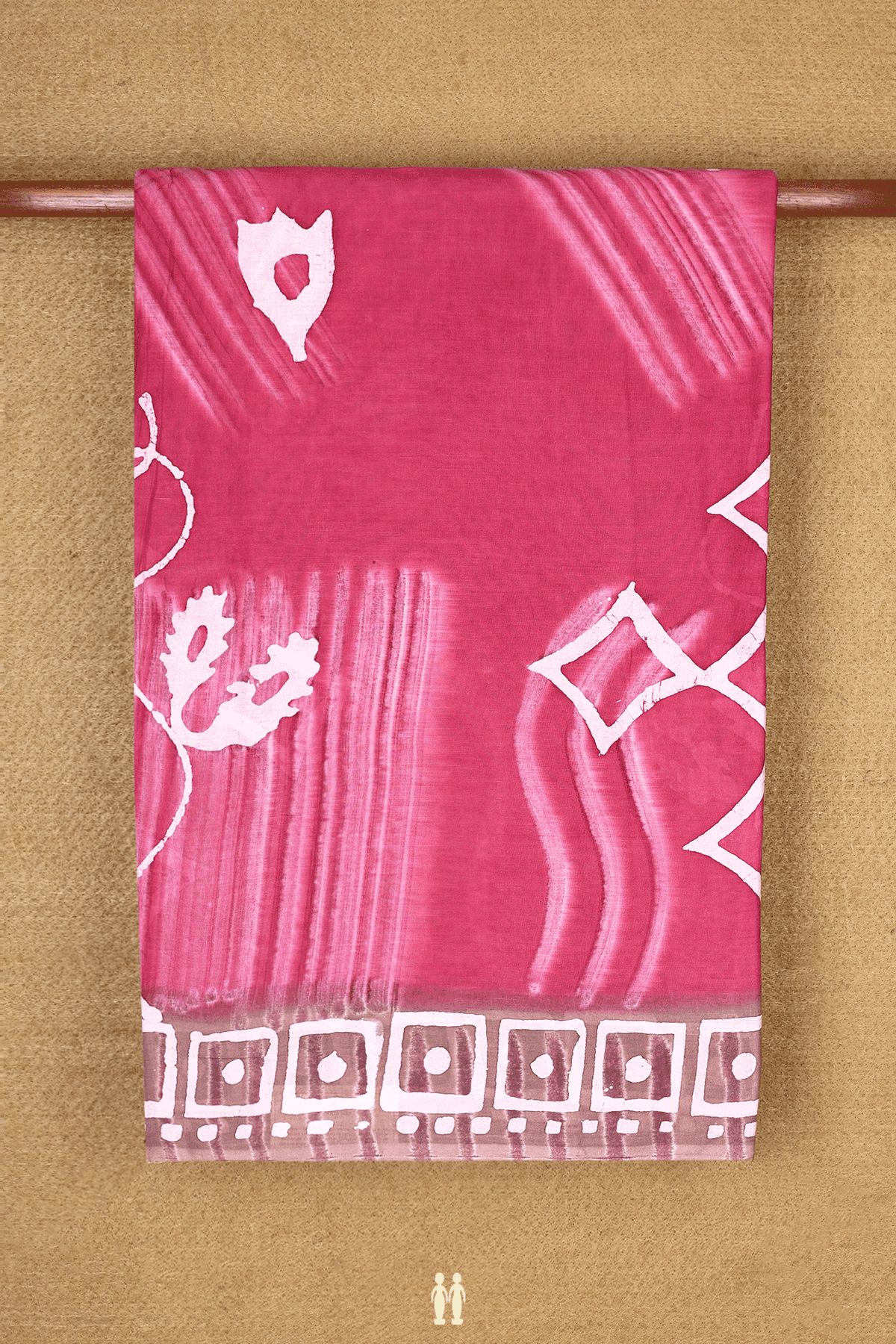 Jaipur Cotton Saree Punch Pink With Allover Printed Design