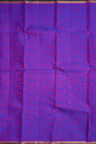 Jacquard Pattern Purple Kanchipuram Silk Saree