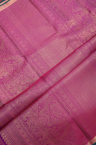 Jacquard Pattern Purple Kanchipuram Silk Saree