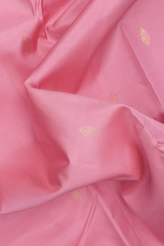 Kanchipuram Silk Saree In Orchid Pink With Zari Buttas