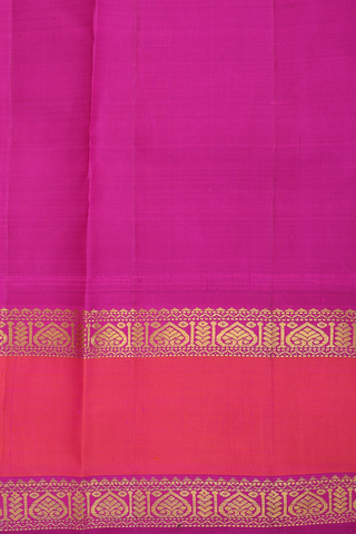 Kanchipuram Silk Saree In Dark Oak Brown With Checks Design