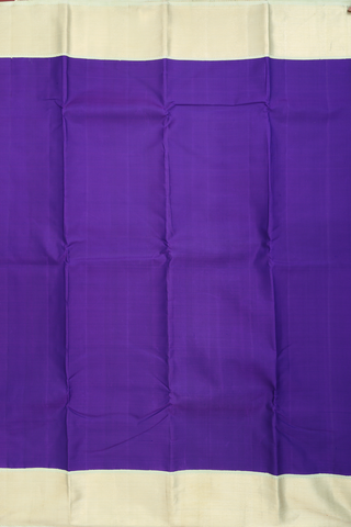 Kanchipuram Silk Saree In Purple With Twill Weave Border