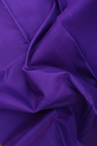 Kanchipuram Silk Saree In Purple With Twill Weave Border