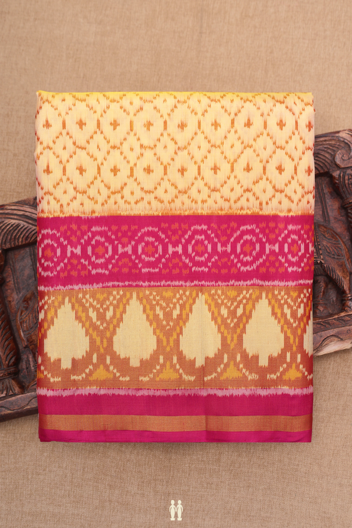 Patola Silk Saree In Dual Tone With Allover Design