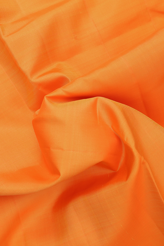 Nine Yards Silk Saree In Royal Orange With Contrast Border