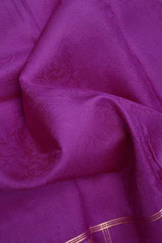 Jacquard Pattern Grape Purple Kanchipuram Silk Saree