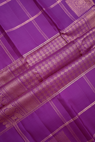 Jacquard Pattern Grape Purple Kanchipuram Silk Saree