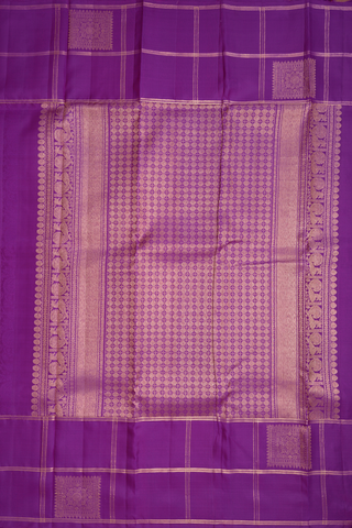 Jacquard Pattern Grape Purple Kanchipuram Silk Saree