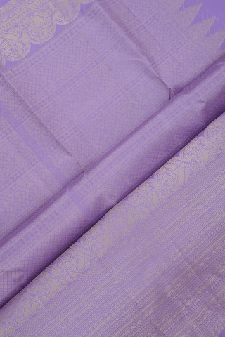 Zari Motifs Lavender Kanchipuram Silk Saree