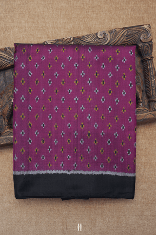 Allover Buttis Plum Purple Patola Silk Saree