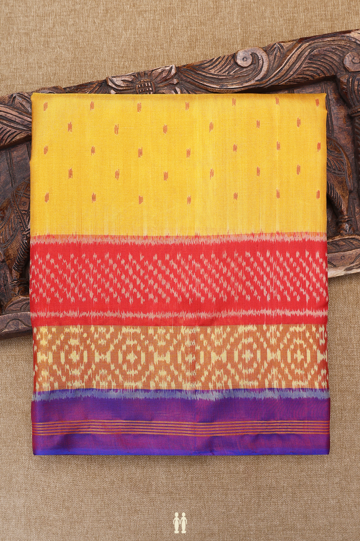 Allover Buttis Yellow Patola Silk Saree