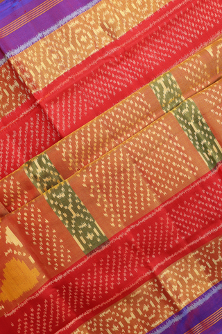 Allover Buttis Yellow Patola Silk Saree