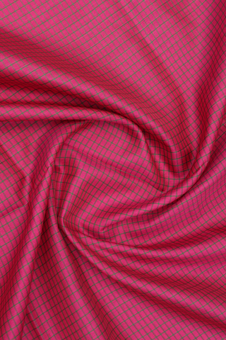 Allover Checked Design Magenta Soft Silk Dupatta