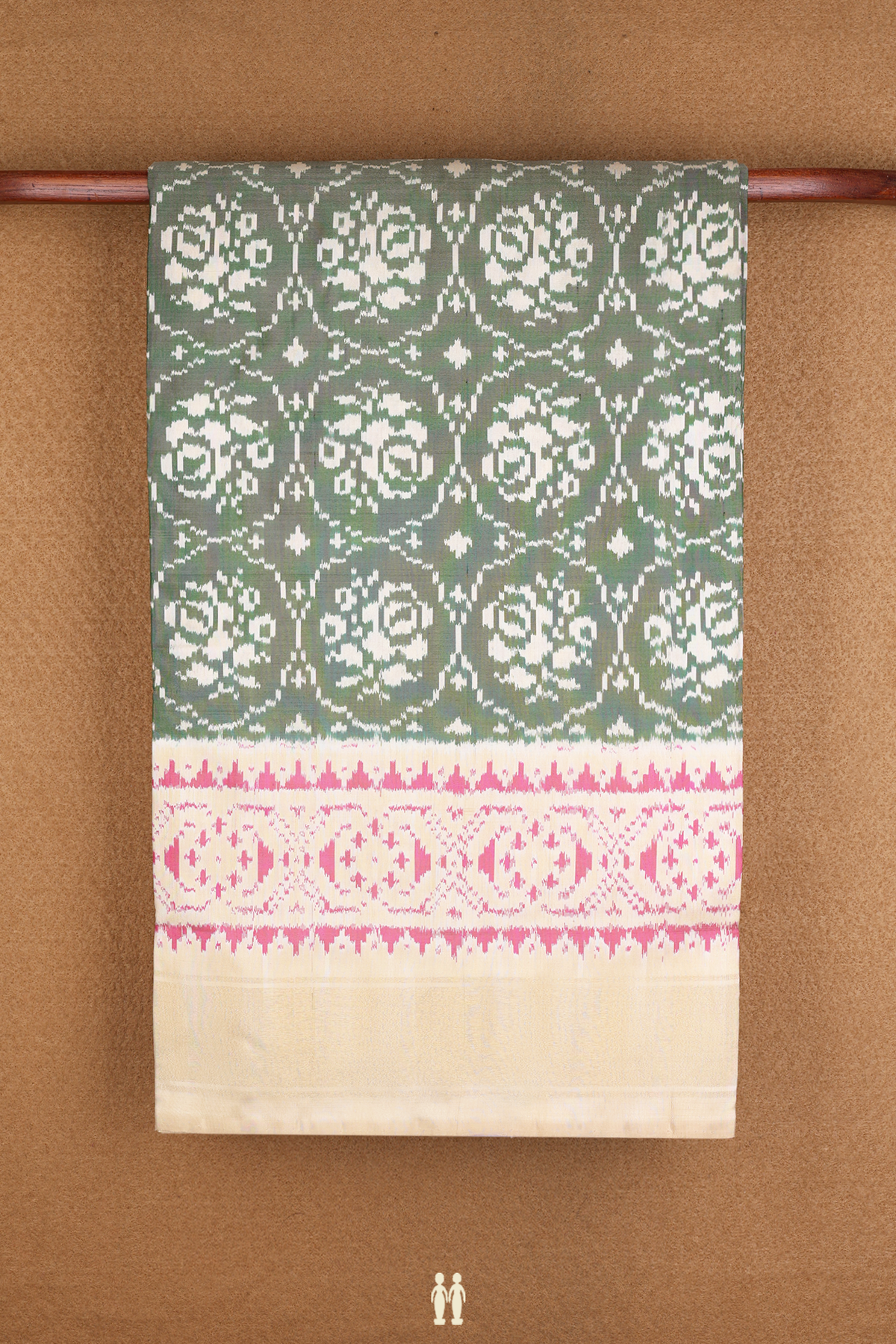 Allover Design Chalet Green Pochampally Silk Saree