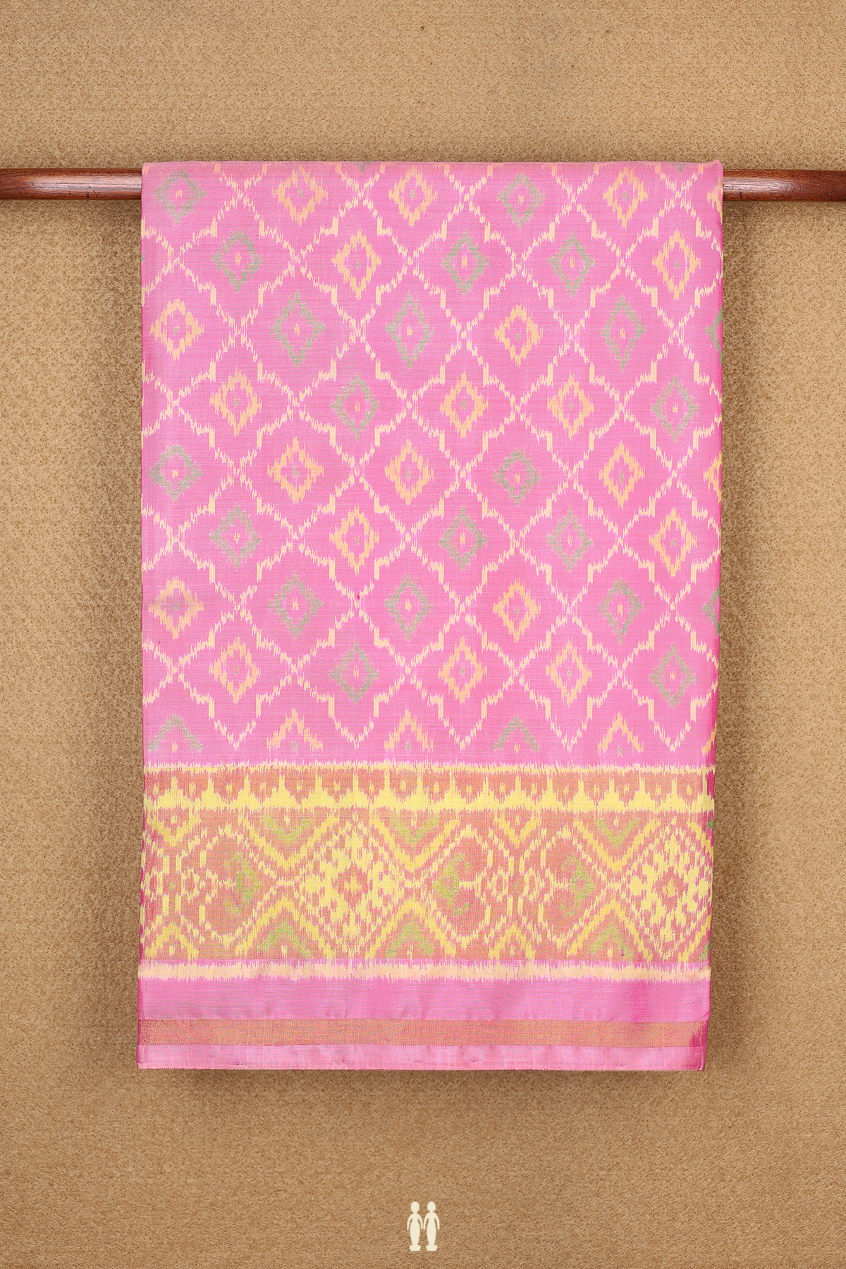 Allover Design Lotus Pink Pochampally Silk Saree