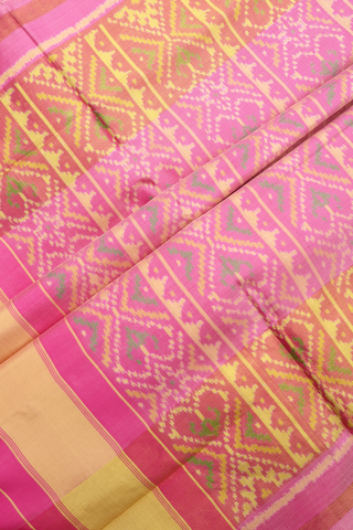 Allover Design Lotus Pink Pochampally Silk Saree