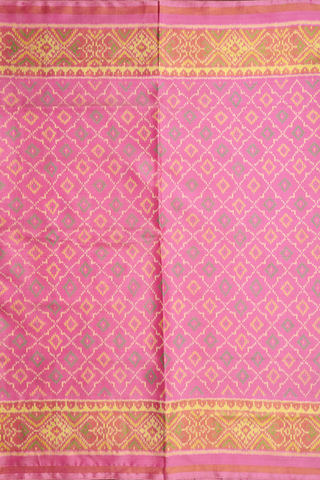 Allover Design Lotus Pink Pochampally Silk Saree