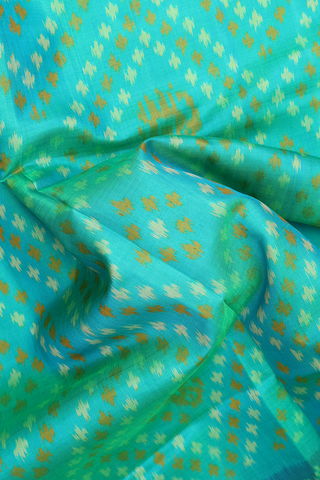 Allover Design Seafoam Green Pochampally Silk Saree