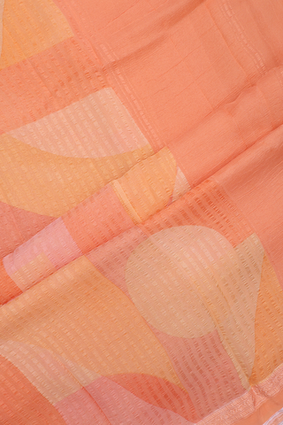 Allover Design Shades Of Orange Chiffon Saree