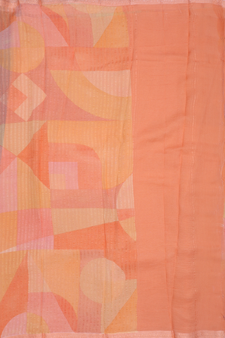 Allover Design Shades Of Orange Chiffon Saree