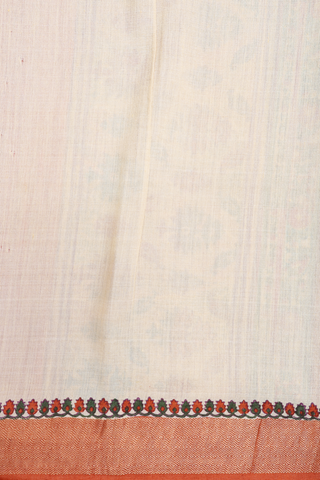 Allover Printed Design Beige Tussar Silk Saree