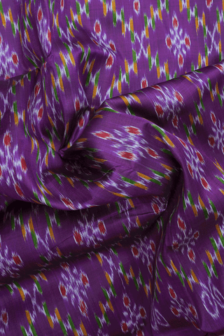 Allover Printed Design Purple Odisha Silk Saree