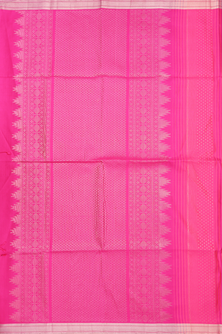 Allover Stripes Design Magenta Soft Silk Saree