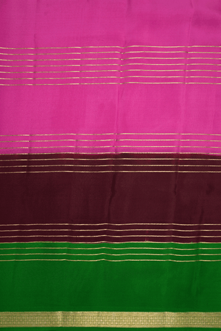 Allover Stripes Design Multicolor Mysore Silk Saree