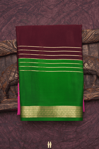 Allover Stripes Design Multicolor Mysore Silk Saree