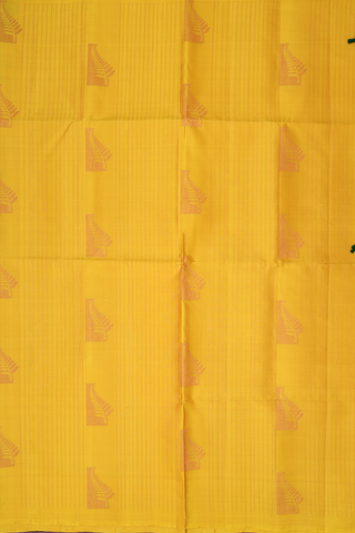 Allover Stripes Design Yellow Soft Silk Saree