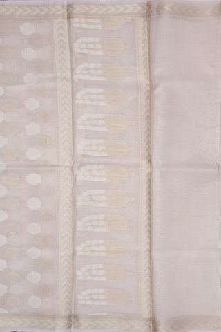 Allover Zari Buttas Beige Kota Cotton Saree