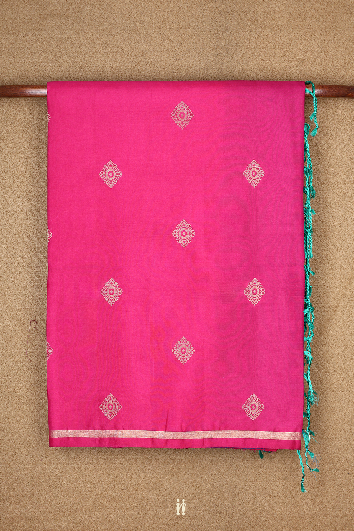 Allover Zari Buttas Magenta Soft Silk Saree