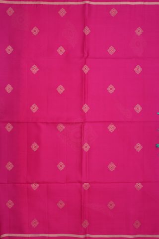 Allover Zari Buttas Magenta Soft Silk Saree