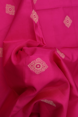 Allover Zari Buttas Magenta Soft Silk Saree