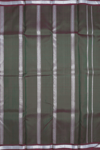 Arrow Zari Border Plain Dual Tone Kanchipuram Silk Saree