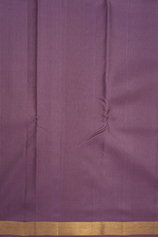 Arrow Zari Border Plain Dusty Purple Kanchipuram Silk Saree
