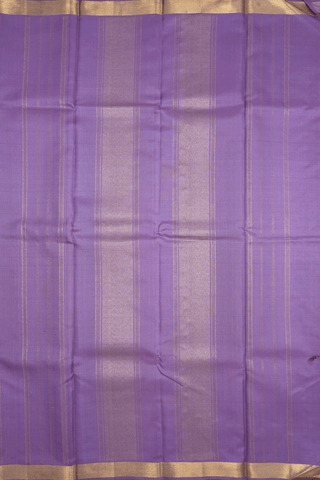 Arrow Zari Border Plain Dusty Purple Kanchipuram Silk Saree