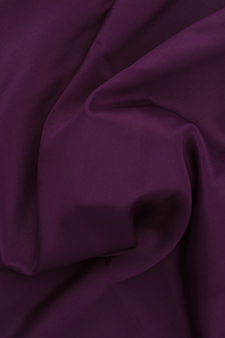 Contrast Border Plain Plum Purple Mysore Silk Saree