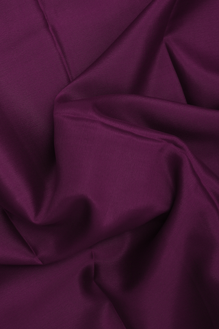 Mysore Silk Saree In Plain Deep Purple With Contrast Border