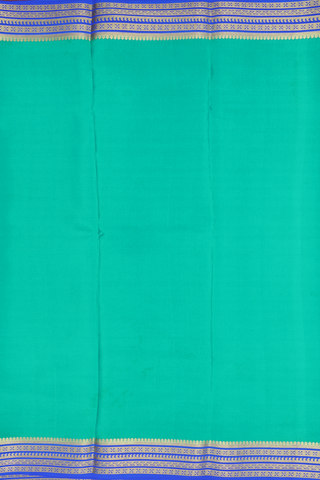 Mysore Silk Saree In Sea Green With Contrast Border