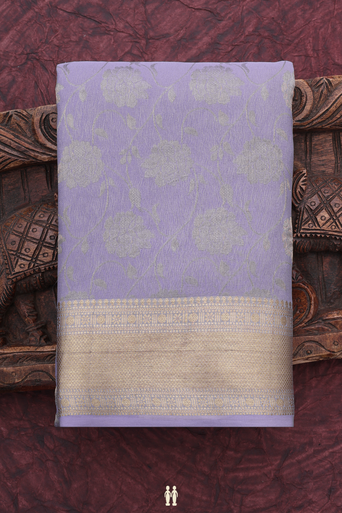 Mysore Silk Saree In Dusty Grape With Brocade Design