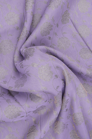 Mysore Silk Saree In Dusty Grape With Brocade Design