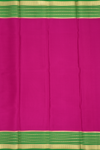 Mysore Silk Saree In Magenta With Stripes Border