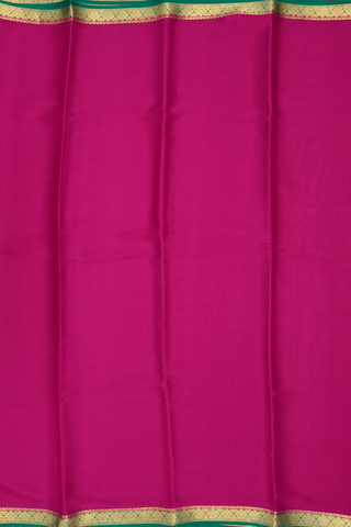 Mysore Silk Saree In Magenta With Zari Border