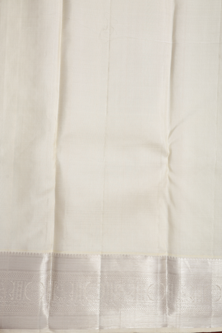 Vanasingaram Design White Kanchipuram Silk Saree