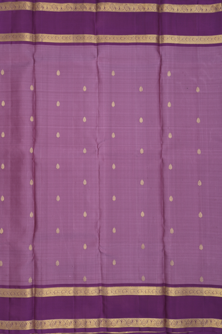 Kanchipuram Silk Saree In Dusty Purple With Zari Buttas