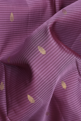 Kanchipuram Silk Saree In Dusty Purple With Zari Buttas